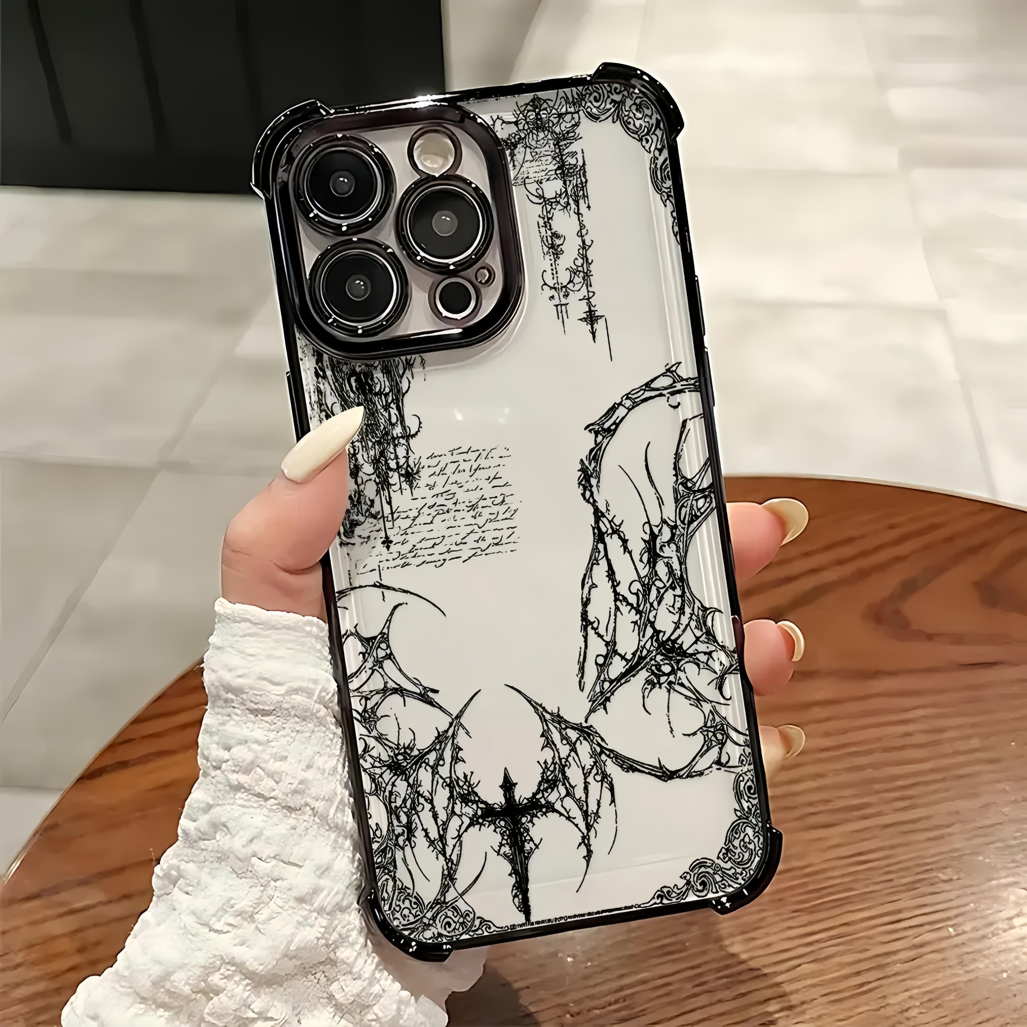 Fashion Art Y2k Retro Gothic Style Protective Phone Case for iPhone 17 16 15 14 13 12 11 Pro Max Air X XSMAX Plus Anti Fall Transparent Soft Back Cover Fashion Art Y2k Retro Gothic Style Protective Phone Case for iPhone 17 16 15 14 13 12 11 Pro Max Air X XSMAX Plus Anti Fall Transparent Soft Back Cover