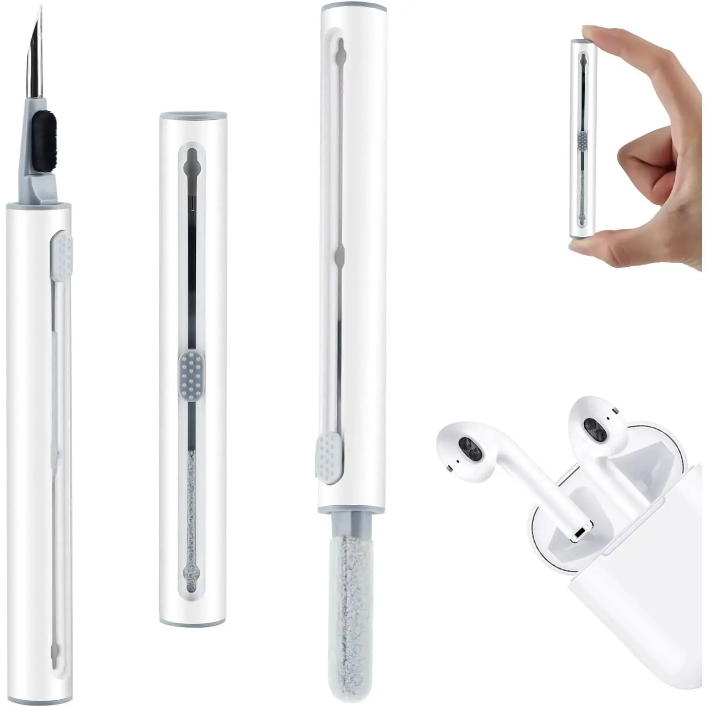 Airpod Cleaner Kit for Airpods Pro 1 2 3 | 3-in-1 cleaning pen with soft brush, clears ear wax, cleans earbuds, phone ports, cameras &    headsets