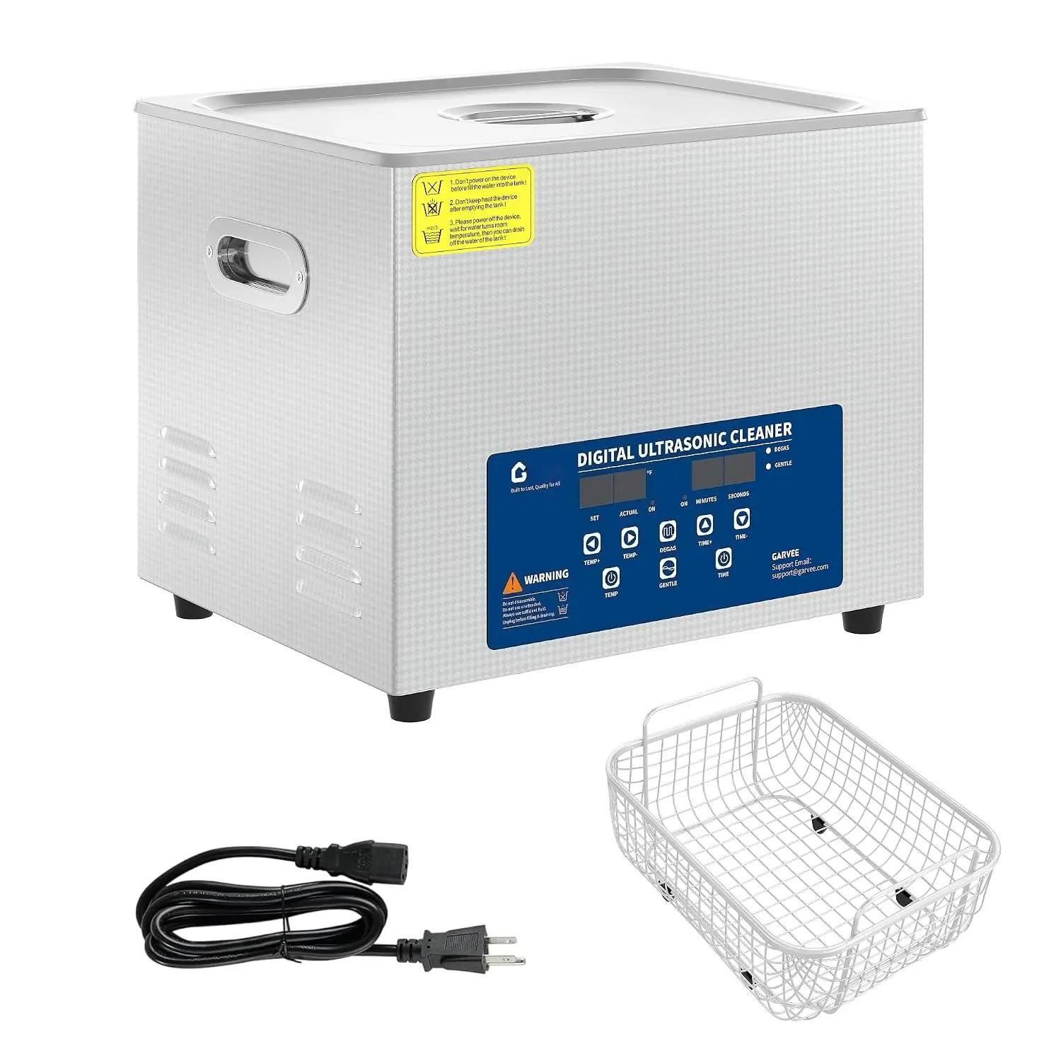 6/10/15/22/30L Ultrasonic Cleaner, 40kHz Professional Ultrasonic Cleaning Machine with Digital Timer & Heater & Stainless Steel Basket for Labs/Jewelry/Dentures/Industrial Parts, FCC/CE/RoHS Certified