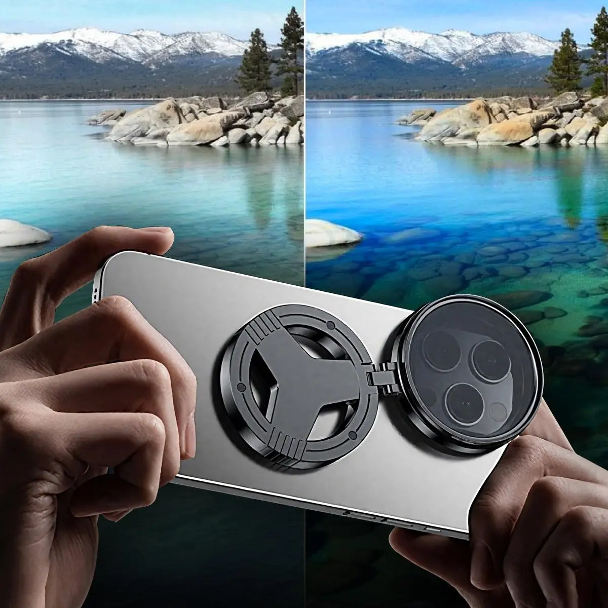 Magnetic Phone Polarizer Filter, Cpl Polarizing Lens, Removes Reflections, Enhances Colors, Improves Image Quality, Essential for Smartphone Photography, Smartphone Camera Accessories