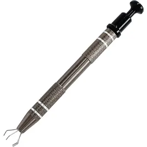 4-Claw Pick up Tool Piercing Ball Grabber, Stainless Steel 4 Prongs Jewel Pickup Tool Terp Pearl Grabber for IC Chip Electronic Components Nails Clamping, Gray