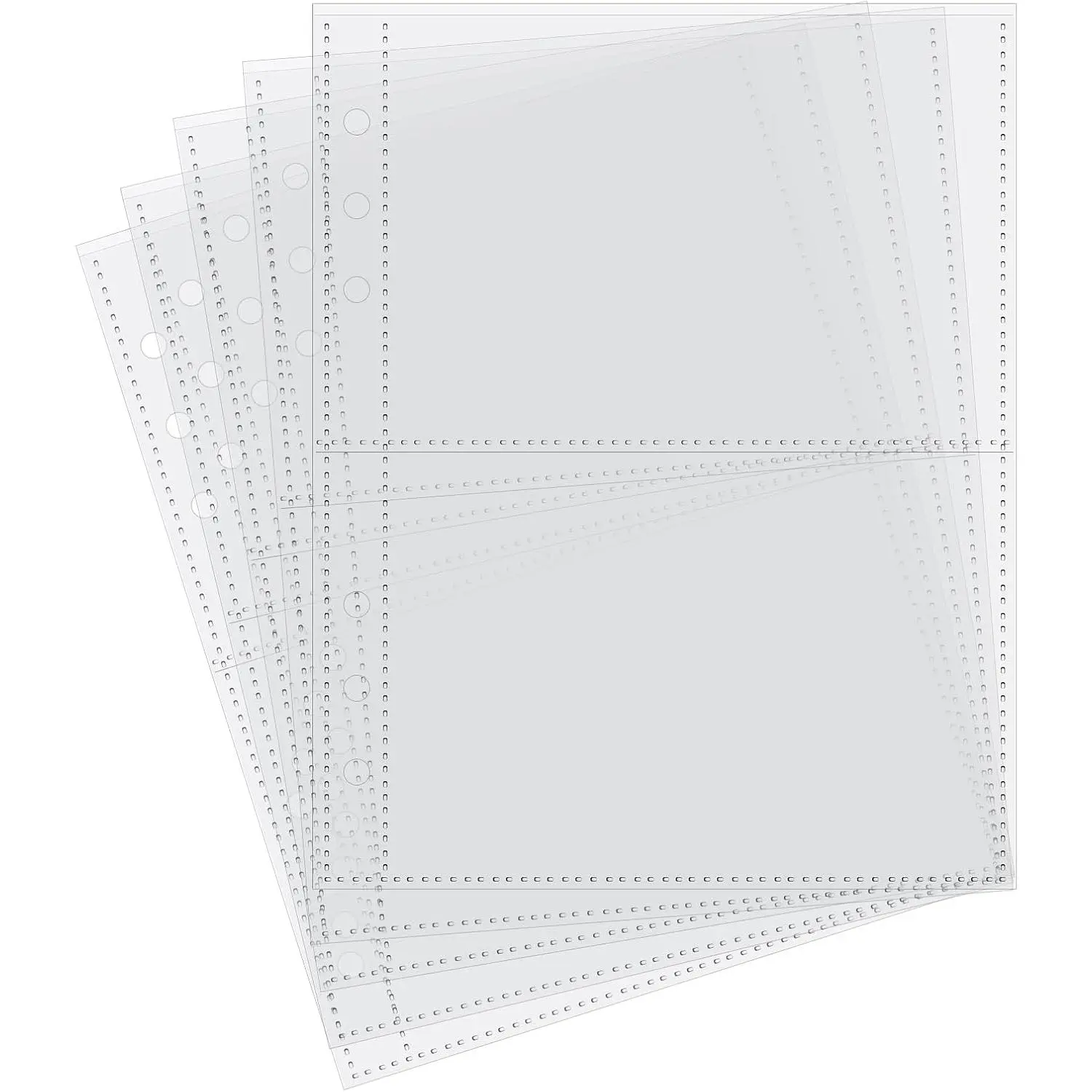 30 Sheets Clear Binder Sleeves A5 Binder Index Card Sleeve Double Sided Plastic Pocket Sheets Protectors for Photos Card Sticker Plastic Sleeves for 6 Ring A5 Binder (1-Pocket)