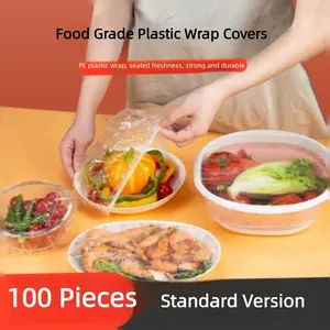Disposable Food-Grade Storage Bags, Reusable Plastic Wrap with Elastic Opening, Ideal for Home Use, Durable & Practical Packaging Solution