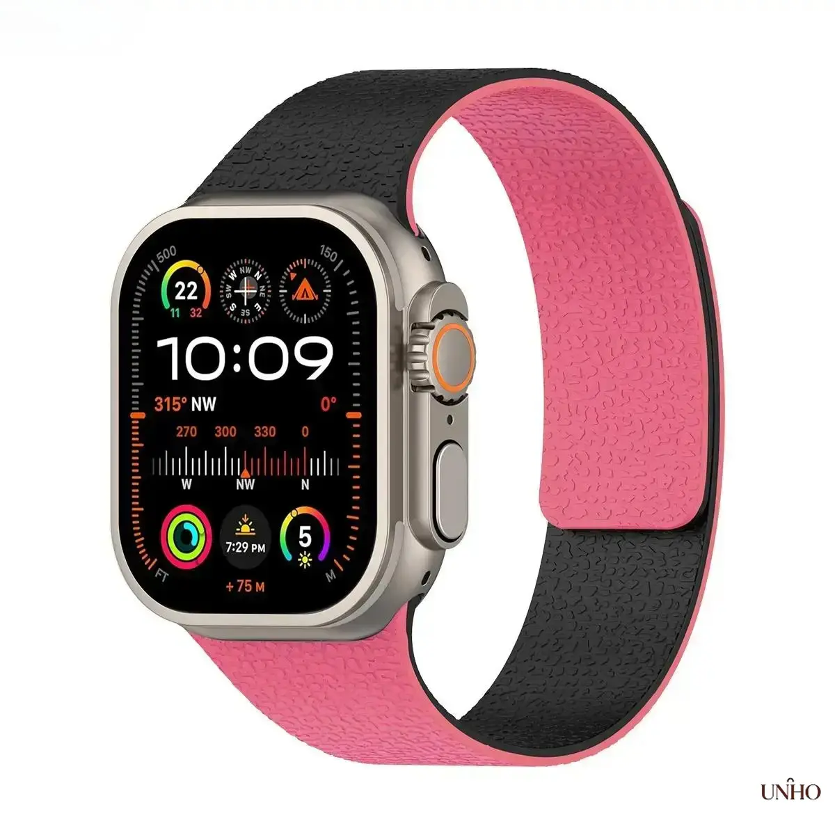 Leather Texture Two Tone Silicone Watch Strap, Lightweight Breathable Wrist Band With Quick Release Connectors Compatible With 38–49mm All Apple Watch Series 1–11 SE Ultra 1–3, Stylish Wearable Accessory For Daily Casual Outfit Matching