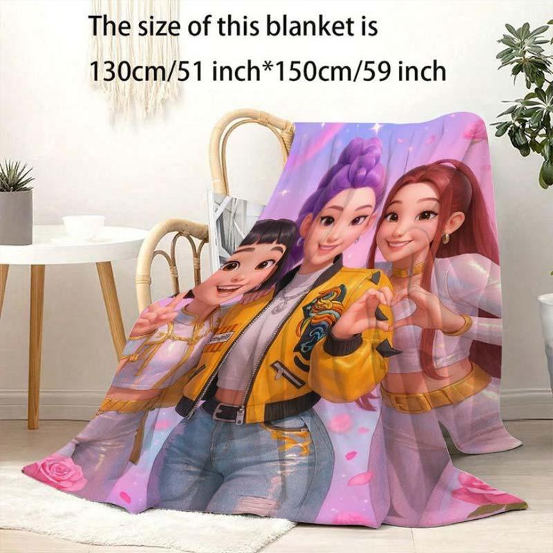 K-Pop Demon Hunter Soft Warm Blanket Comfort Bedding Cool Bedroom Accessory Lightweight Cozy Throw Halloween Christmas Gift K-Pop Demon Hunter Soft Warm Blanket Comfort Bedding Cool Bedroom Accessory Lightweight Cozy Throw Halloween Christmas Gift