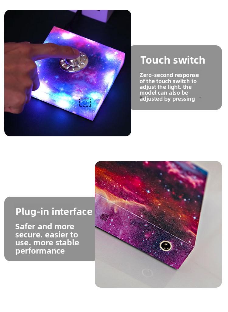 Magnetic Levitation UFO Starry Sky Lamp Gift Ornament Ambient Illumination for Home Decor and Gift Giving with Rotating Feature