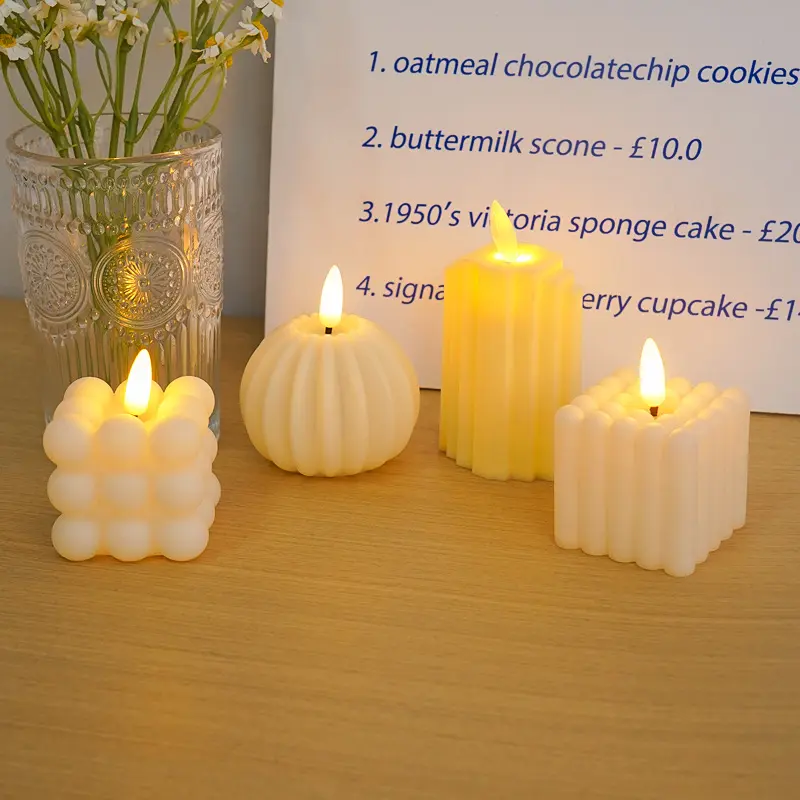 LED cube electronic candle light, creative birthday gift, souvenir, bedroom atmosphere decoration, ins-style photo prop