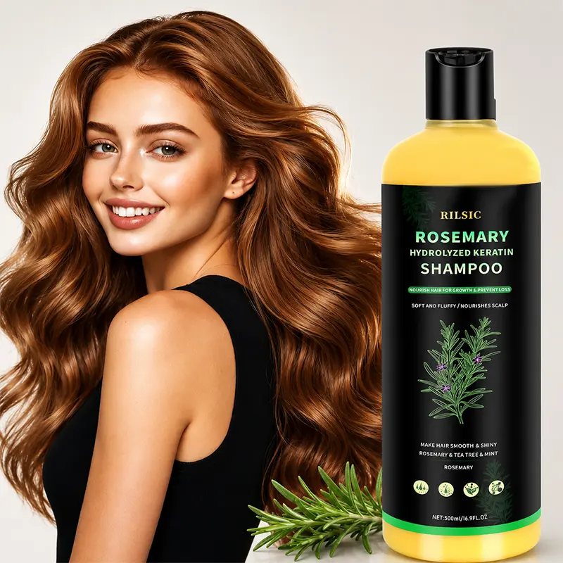 Rosemary Biotin Volumizing Shampoo for Thinning Hair, 16.9 fl oz - Keratin Infused Hair Strengthening Shampoo, Volume Boosting, Breakage Reducing, Scalp Nourishing, Color Safe for Color Treated Hair, Vegan Gentle Formula for Daily Hair Care