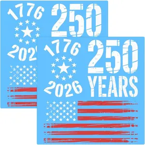 America 250th Anniversary Car Magnets Set of 3, Large 250 Years Decals 7.9 Inch with USA Flag 5x3 Inch, Patriotic Car Magnets for Vehicle, Fridge, Door