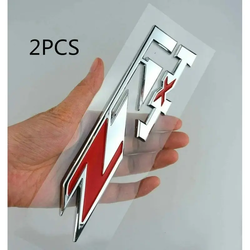 Upgrade Your Silverado: 2PCS* Z71 4x4 Emblem Badges for GMC Chevy Silverado Sierra Tahoe, Chrome W/ Red