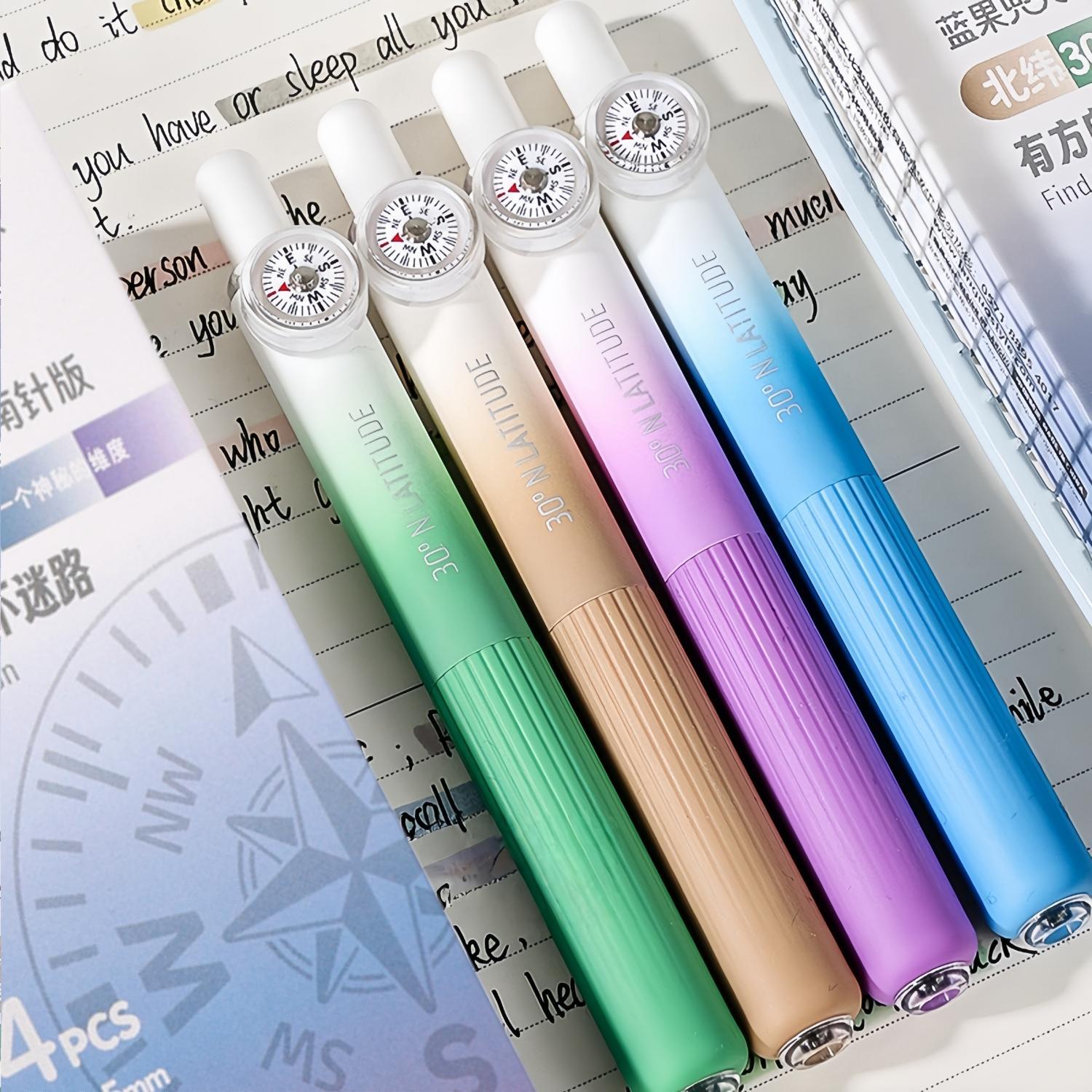 Creative Compass Short Round Pocket Pen, Mini Nurse Pen, Comfort Grip Orienteering Compass Find Direction, Ink Pen for School Office Examination