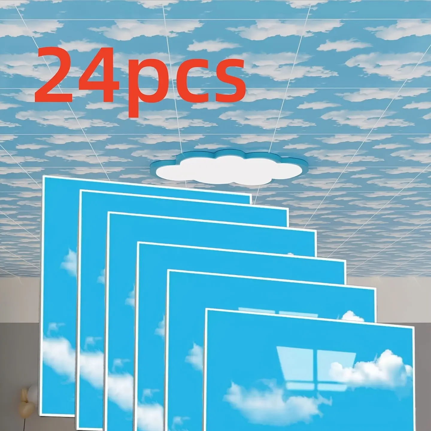 24pcs 30x30cm PVC Panels, Fireproof Waterproof Lightweight Self-Adhesive Wall Tiles, Kitchen Renovation Decorative Wall Covering, Peel And Stick Panels For Walls