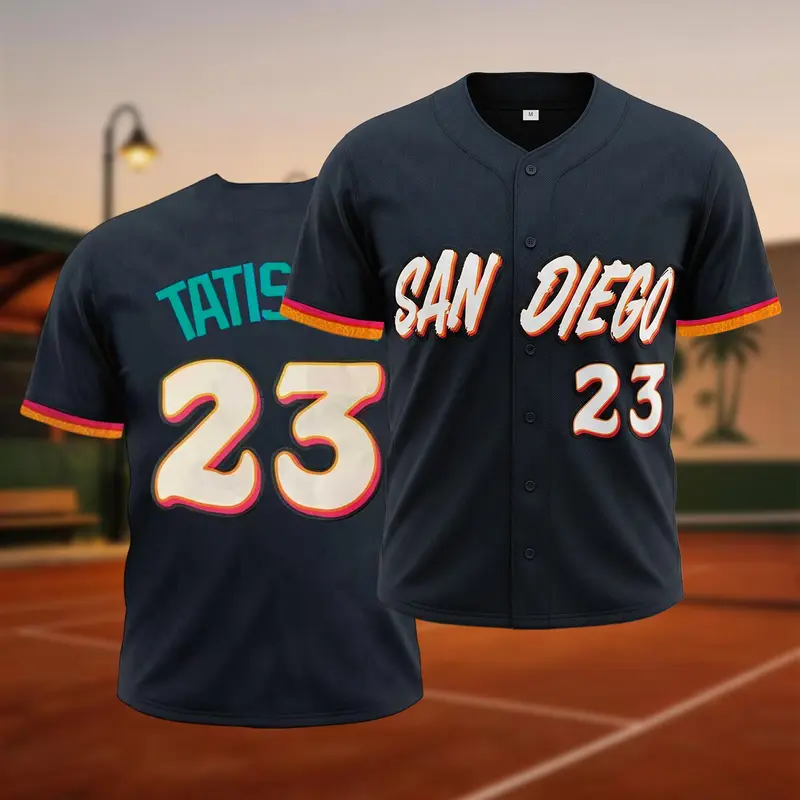 Men Women San Diego Style Baseball Jersey Breathable Embroidered Sport Street Shirt Sports Tops Sportswear Top