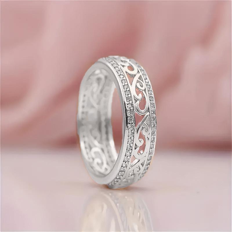 Elegant Timeless Pattern Birthstone Stackable Ring - Anniversary, Engagement, Wedding & Bridal Jewelry | High-Quality Women’s Accessories for Festive & Daily Wear