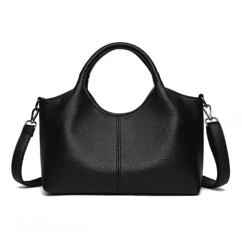 Vintage Leather Multi Style Handbag Top Handle Satchel Adjustable Strap Casual Crossbody Shoulder Bag For Women Daily Commute