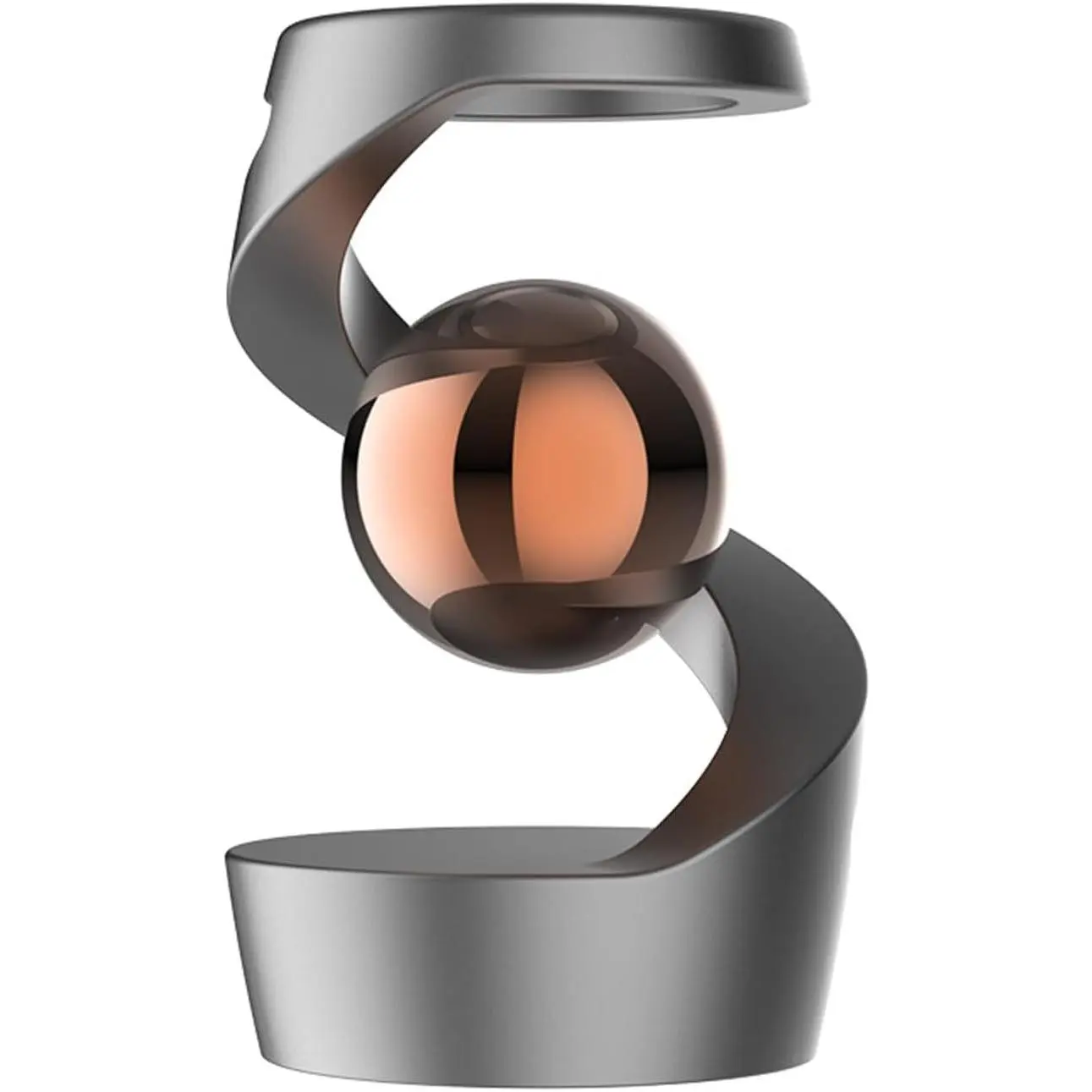 Adult Fidget Toys, Gravity Defying Kinetic Desk Toy - Metal ADHD Silent Fidget Toy Spinner, Balance Desk Toys for Office, Party Favors, Birthday Gift (Gray-Rose Gold Ball)