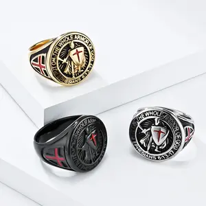 Knights Templar Ephesians 6:13-17 Armor of God Signet Ring | Men's Jewelry | Retro Style | Fashionable | Gift For Him or Her  |  A Perfect Gift Choice