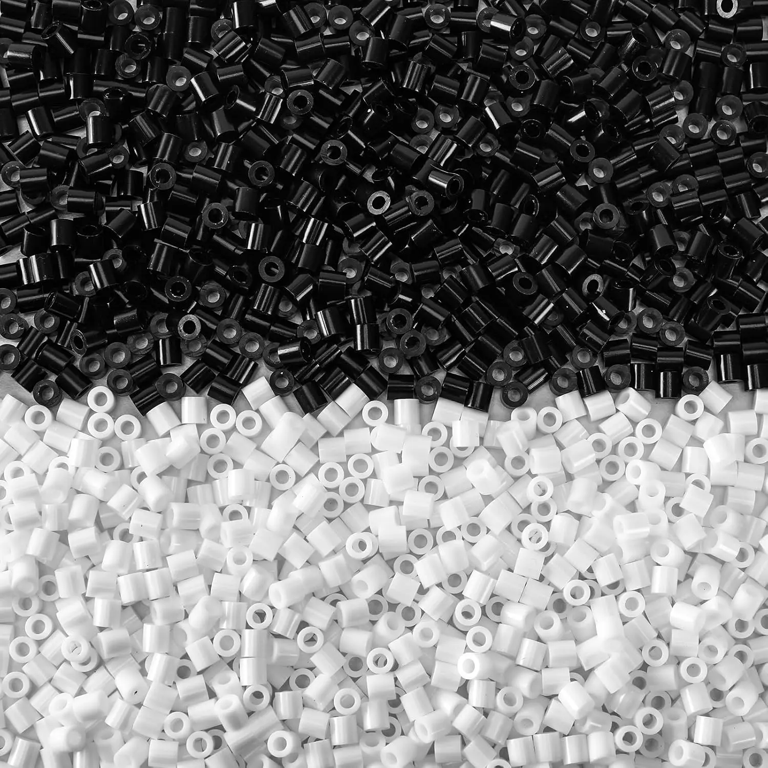 Fuse Beads, 1500 count Black White Melty Beads 5mm Iron Beads for Arts and Crafts