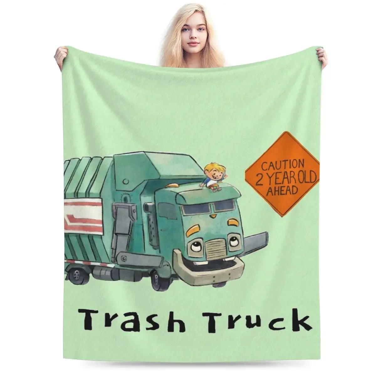 Flannel Throw Blanket Trash Truck Cartoon Netflix Blankets Super Soft Flannel Blanket, an Ideal Gift For Children and Enthusiasts on Special Occasions. Perfect For Use at Home, Office, Outdoors and Parties.