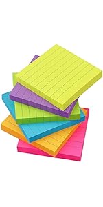 Sticky Notes 1.5x2 inch Bright Colors Self-Stick Pads 8 Pads/Pack 100 Sheets/Pad Total 800 Sheets