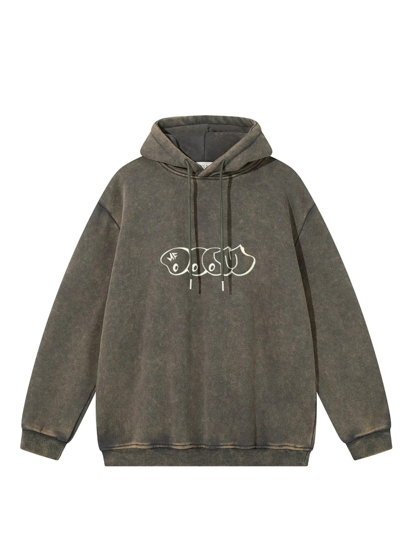 Doom Washed Hoodie, 1990s Hip-Hop Street Style, Made in Usa, Casual Fabric, Perfect for Rappers and Retro Music Lovers