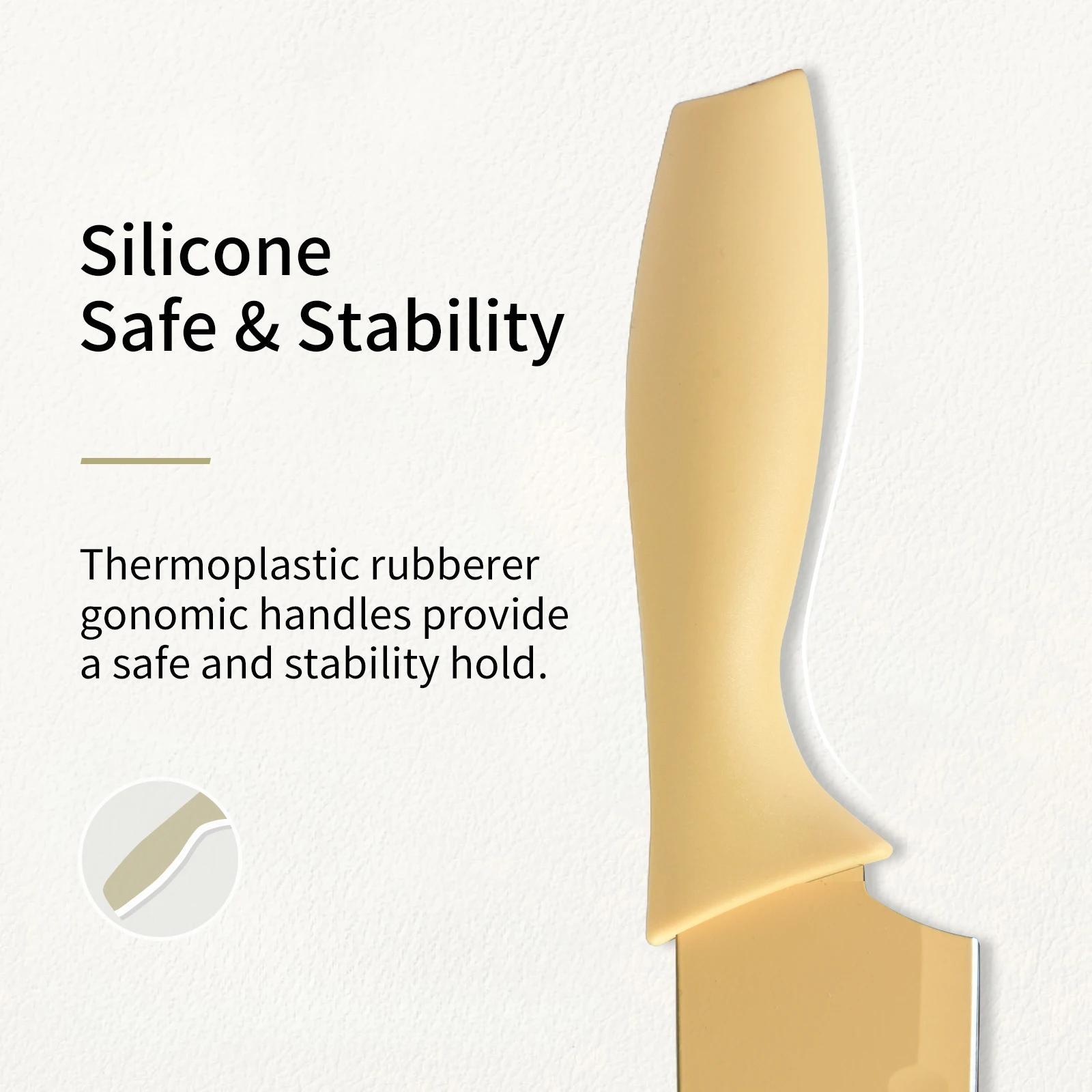 Professional 7pcs Stainless Steel Kitchen Cooking Tool Set Chef's Knife with Silicone Handle Sharp and Durable, Rust and Stain Resistant Cooking Tools with Scissors and Peelers Professional 7pcs Stainless Steel Kitchen Cooking Tool Set Chef's Knife with Silicone Handle Sharp and Durable, Rust and Stain Resistant Cooking Tools with Scissors and Peelers