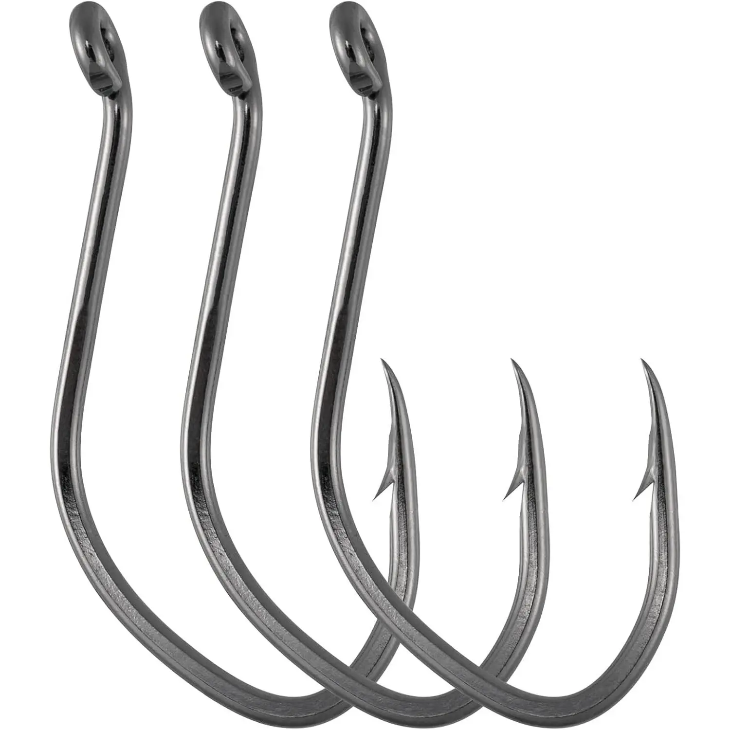 50 Pack Big River  Hooks Catfish Fishing Hooks Live  Offset Freshwater River Fishing Trotline Catfish Tackle
