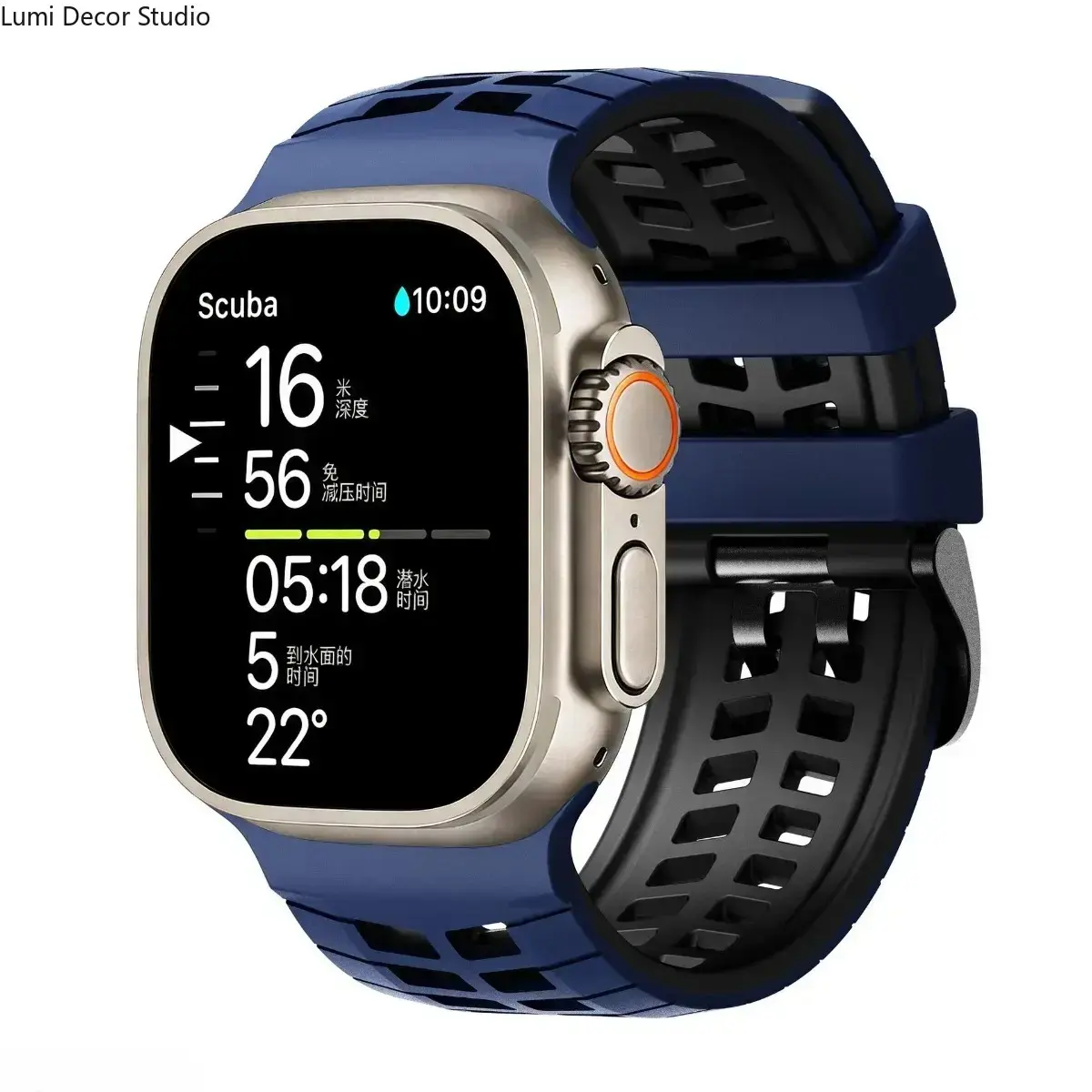 2-Tone Silicone Sports Smartwatch Band - Wearable Smartwatch Accessories, Double Vent Breathable Comfort, Double Hole Design Enhances Durability & Flexibility, Fits Various Wrist Sizes, Secure Fit, Compatible with Series 1-11 & Ultra Models