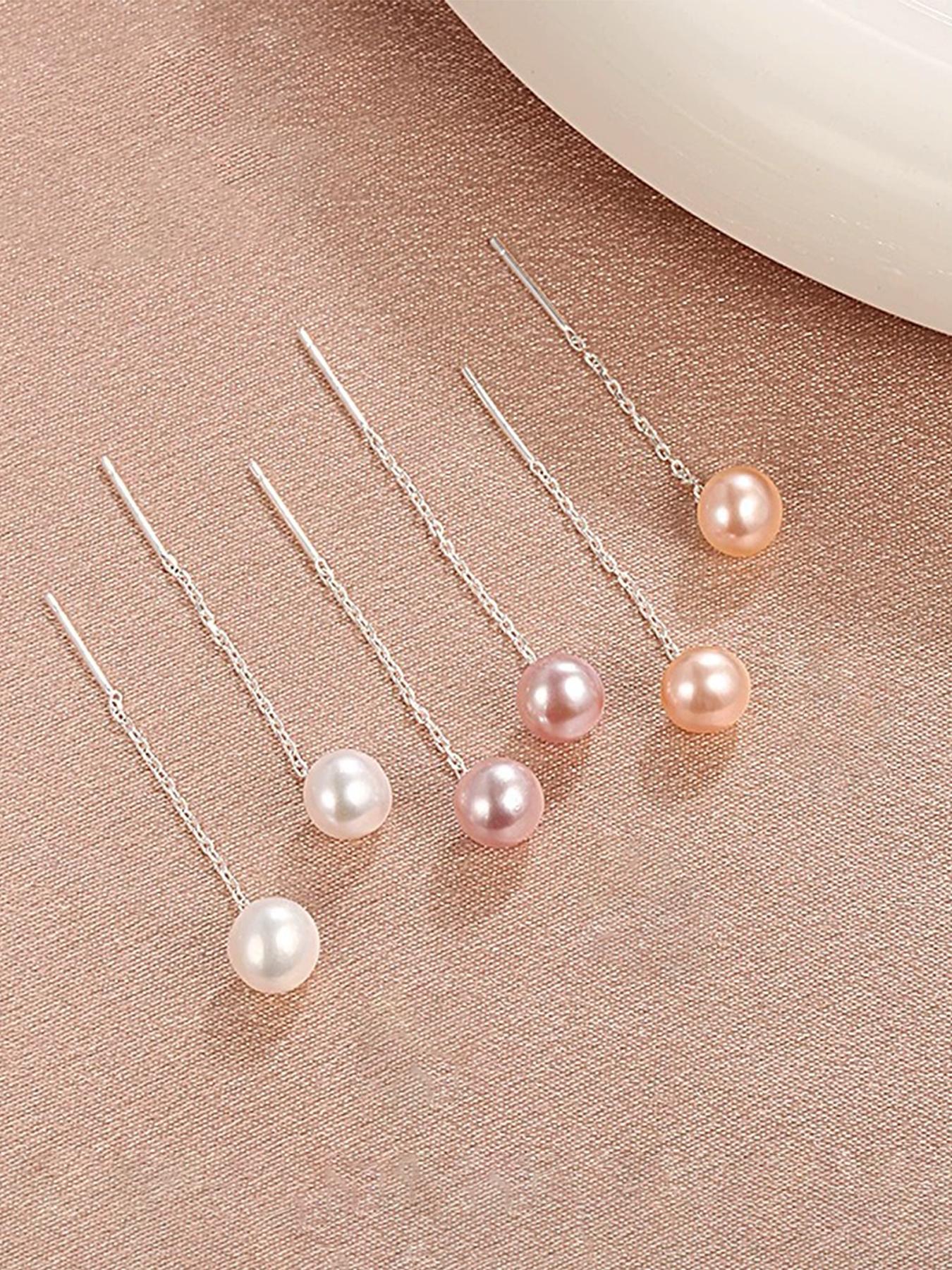 Elegant S925 Silver Pearl Teardrop Unique Design Earrings for Women, Long Dangle Baroque Freshwater Pearls, Hypoallergenic Valentine's Day Gift