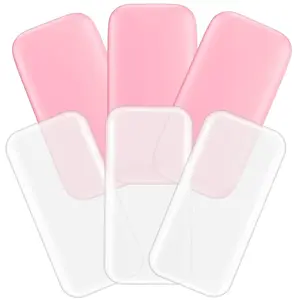 6PCS Silicone False Eyelash Holder Pads for Eyelash Extensions Loose Lash, Reusable Eyelash Extensions Tools, Transparent and Pink