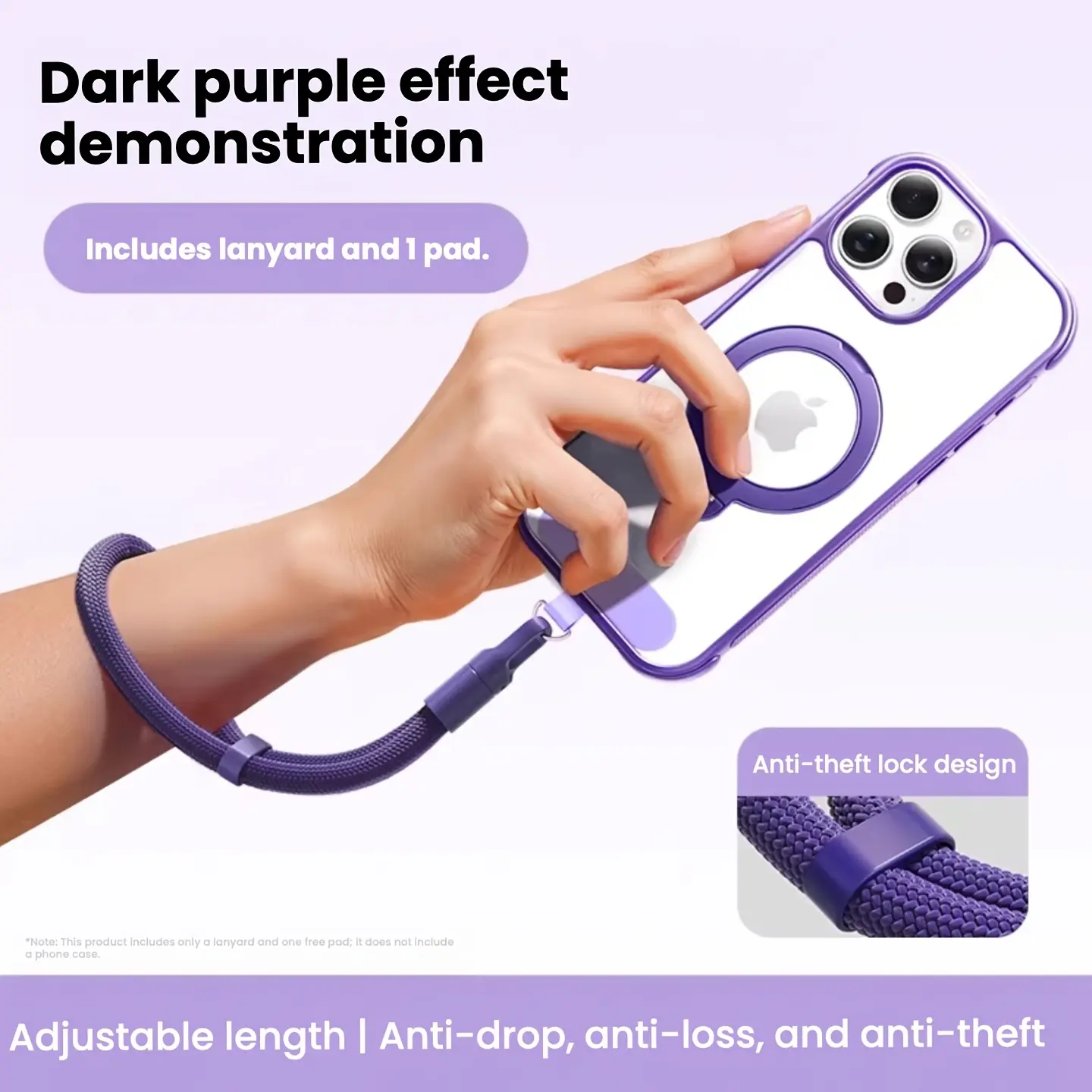 2026 Premium Mobile Phone Lanyard Wrist Strap Anti theft Anti lost Anti drop Anti fall Self locking Safety Strap Unisex High end Phone Hanging Chain For Overseas Travel Tourism Safe Anti robbery Phone Straps Charms