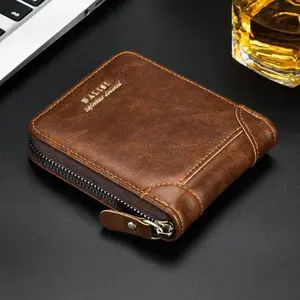 2pcs 2026New Men's Bifold Wallet - PU Leather, Retro Style Short Mens Wallet, Zipper Card Holder, Coin Storage Money Bag, Men's Accessories, Do Not Wash, Summervibes,father'sdaygifts