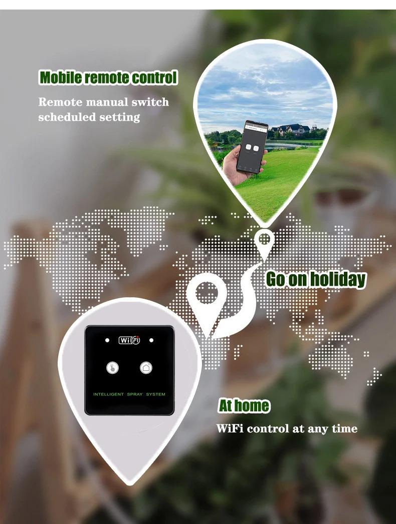 Rainforest Sprayer WiFi Control Automatic Mist Rainforest Timing Spray System Kit Irrigation Timer Reptile Sprayer Humidifier