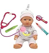 Convertible Combo Baby Doll Stroller for 3 Year Old Girls & Up |   Play Toy Baby Stroller for Dolls, Folding Adjustable Bassinet Carriage Buggy with Storage Basket Converts to Sit Up Pushcart Pram, Red