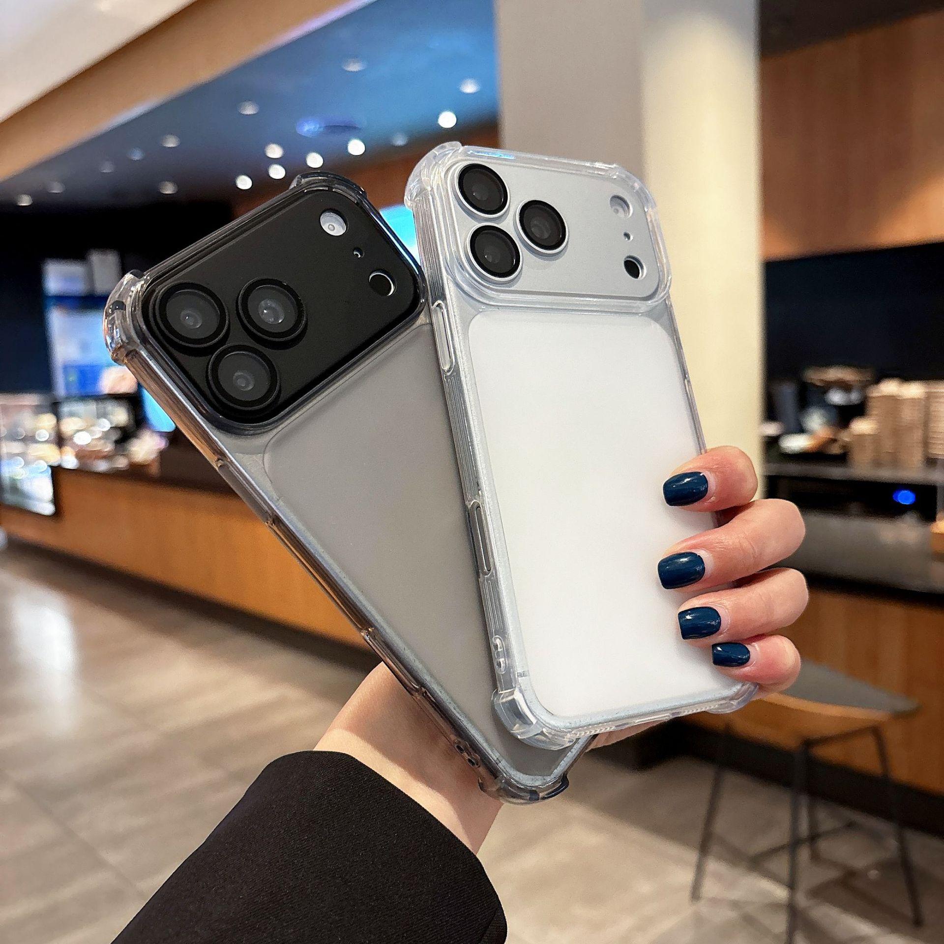 Four-corner anti-drop detachable lens case that instantly transforms into a 17-inch one, suitable for iPhone 17/16/15/14/13, shockproof and anti-drop full-coverage protective case with large viewing window