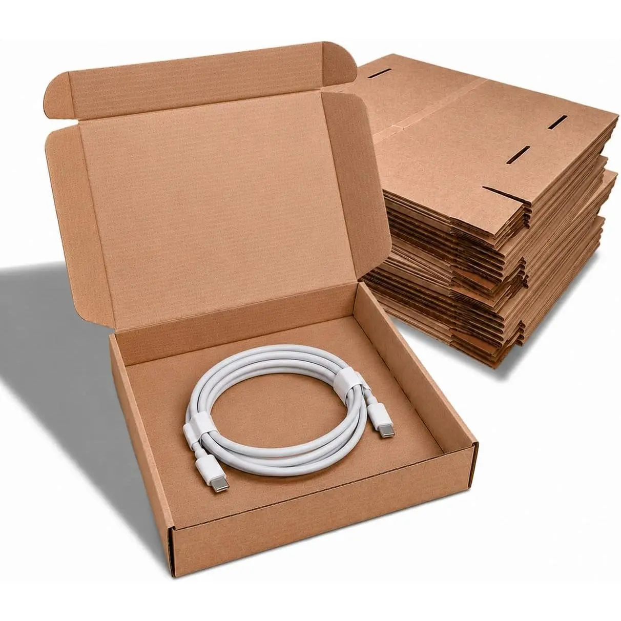 Corrugated Shipping Boxes 6x4x3Inches, 30Pack  Cardboard Literature Mailers, Durable Small Business Mailing Boxes for Packaging & Shipping Supplies, Brown,Shipping boxes made from recycled paper