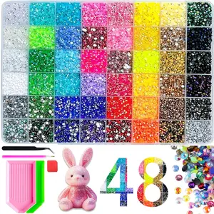 1Box of 3/4/5mm Hot Selling Semi-circular Nail Bedazzling Rhinestones Kit Colorful Shiny Jelly AB Resin Diamond Nail Art Decorations DIY Gift Lipstick Festival Nail Accessories