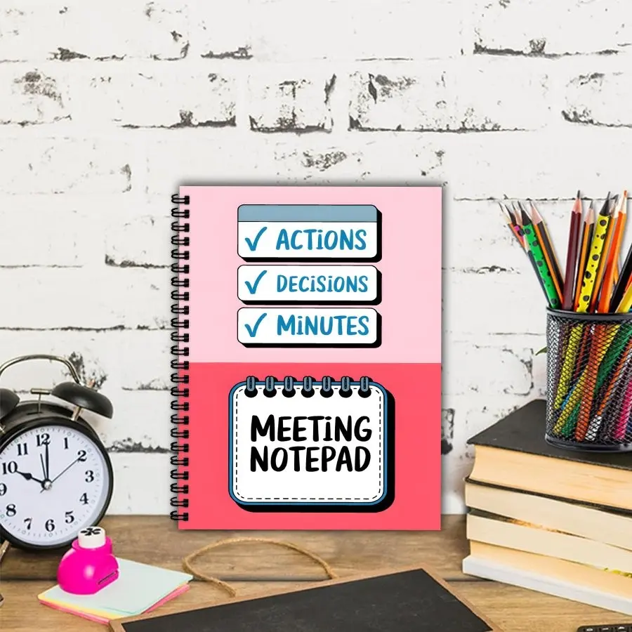 1pc A5 Professional Meeting Minutes Notebook, Meeting Record Journal For Daily Work Note Taking, Work Organization & Meeting Planning Notebook