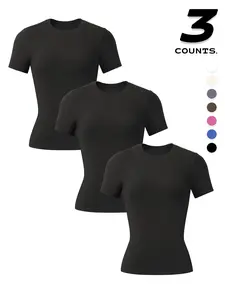 New Women's Waist-Centric Casual Sports Short Sleeve, Breathable Comfortable Sporty Top, Perfect for Running & Daily Wear, Casual Workout Tops