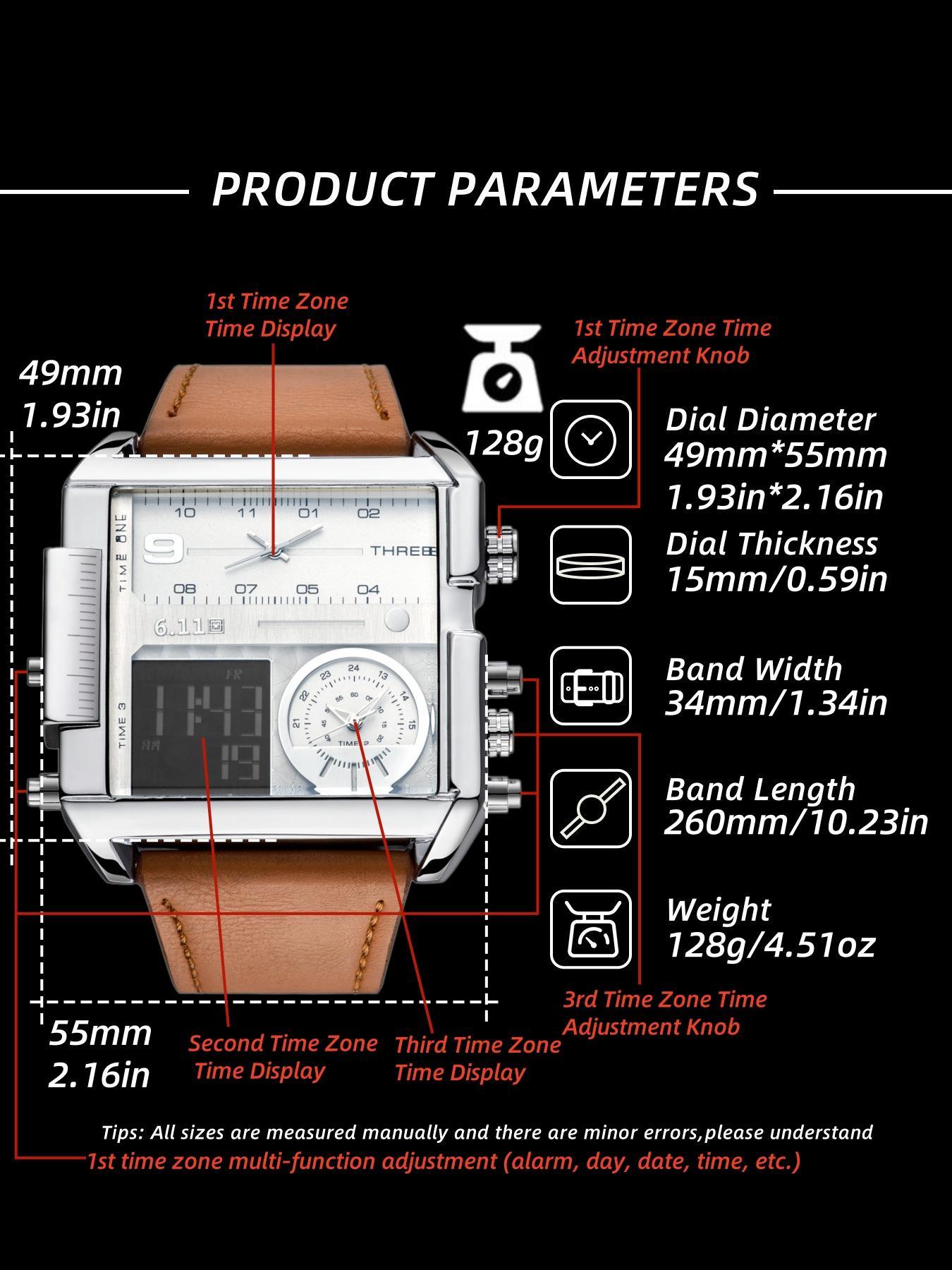 Men's Business Fashion Square Dial Watch, Square Dial Wristwatch, Fashion Watch for Party, Daily Clothing Decor, Trendy All-match & Exquisite Watch for Birthday Gift with Box