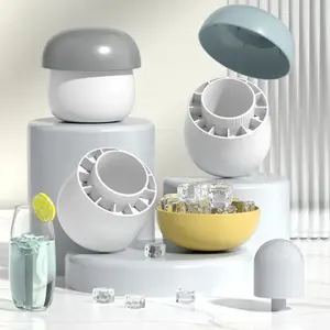 Ice Block Mold Silicone Mushroom Ice Cup Frozen Refrigerator Ice Grid Box Durable Easy Demould Bucket Homemade Crushed Ice Maker Ktichen Gadgets silicone ice cube mold tray bin