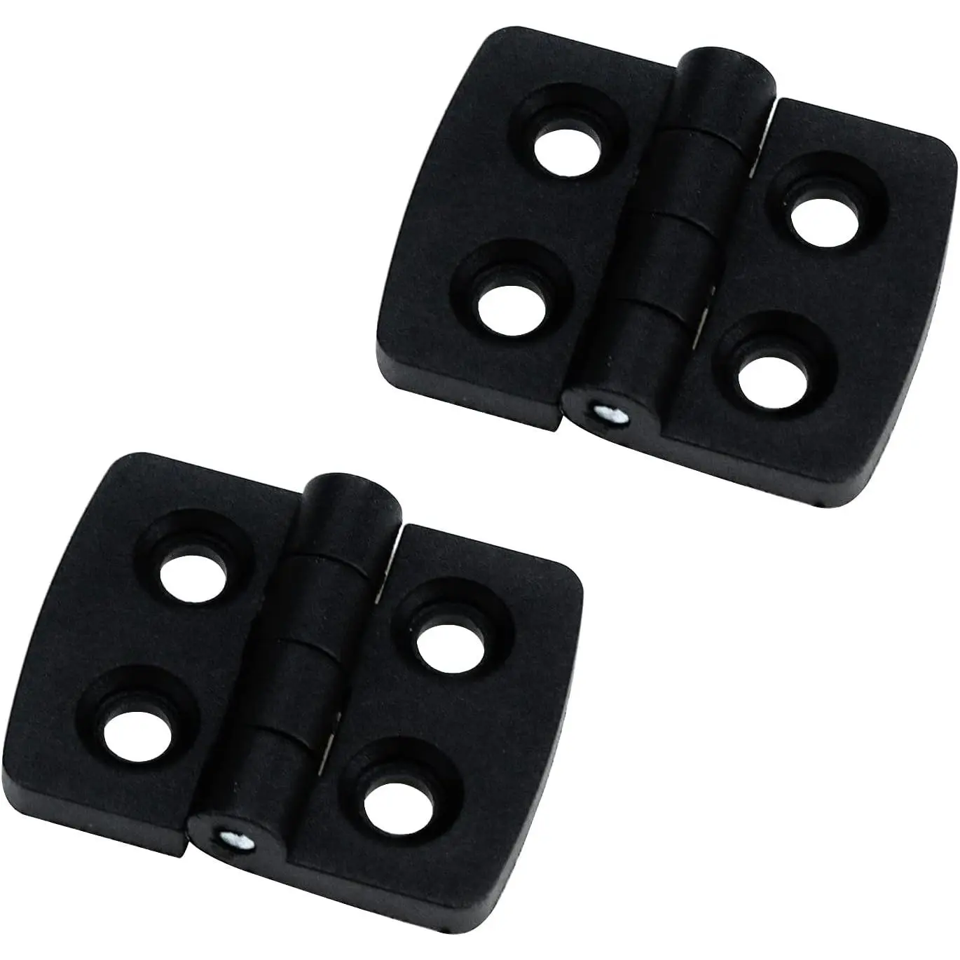 2 Pack 40mmx31mm 4 Countersunk Holes Plastic 180  Hinge Black Door Hinges