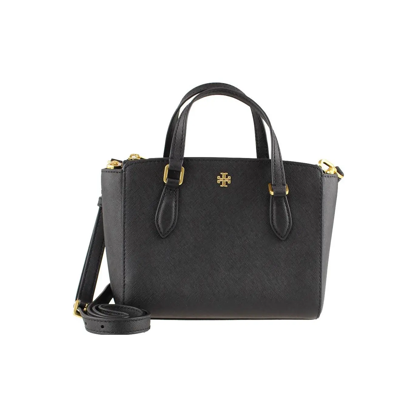 Tory Burch Emerson Leather Tote Bag for Women – Minimalist Chic Style in Black