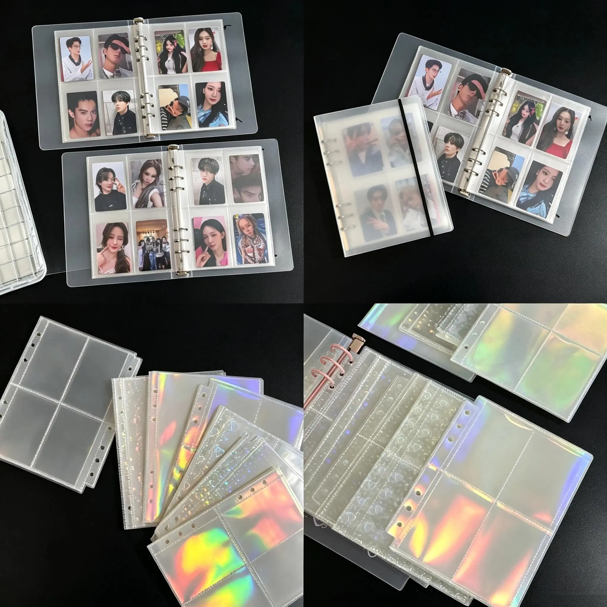 A5 Binder Photocards Holder Binder Photocard Sleeve Background Paper Kpop Photo Album Binder Page Binder Photo Sleeve