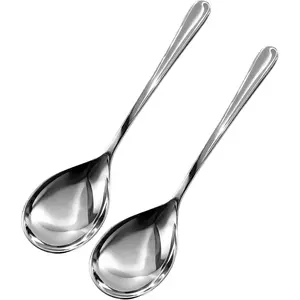 Heavy Duty 18/10 Stainless Steel Buffet Serving Spoons, Dishwasher Safe 10.6'' Pack of 2
