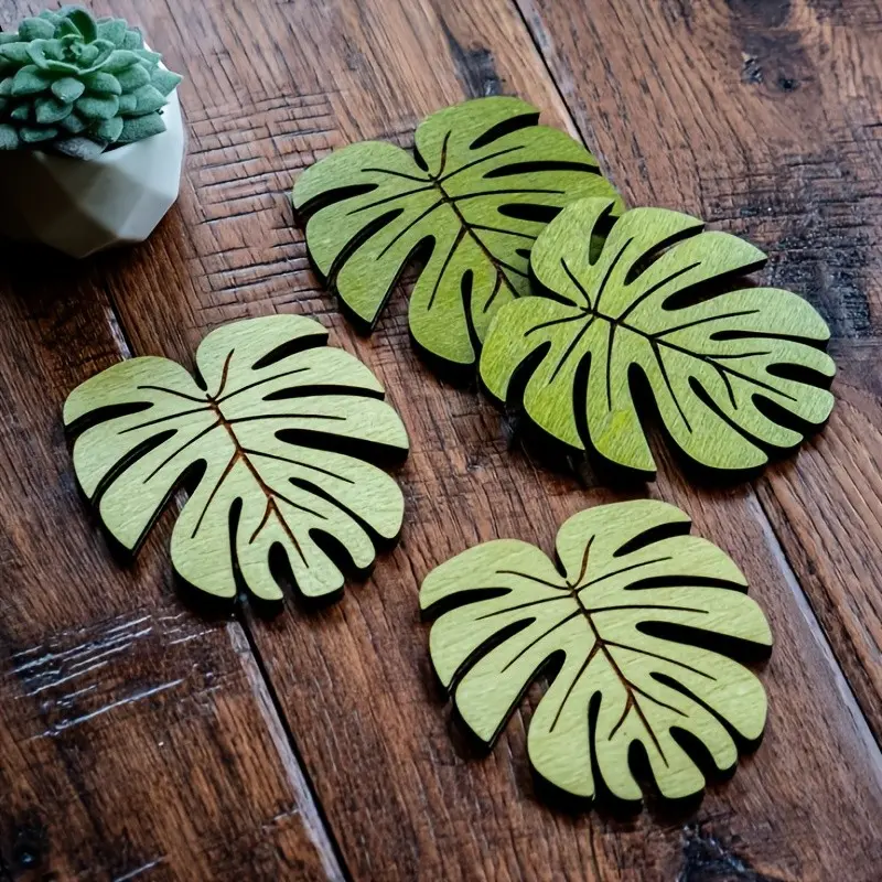 8-piece set of natural forest wooden coasters, including insulated coasters, plate coasters, beverage coasters, Drink coasters, Coasters For Drinks, Kitchen Coasters. Perfect for Christmas and Thanksgiving gifts