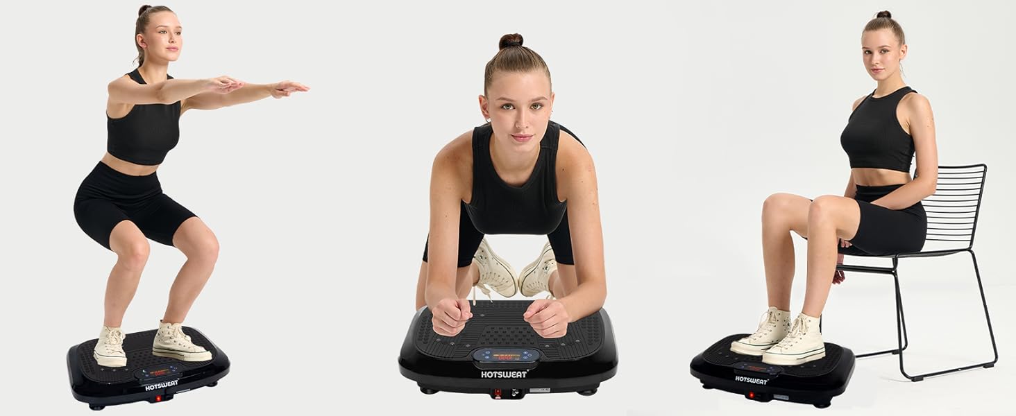 Vibration Plate Exercise Machine for Lymphatic Drainage,Power Plate Vibrating Platform ,Shaker for Weight Loss,Waver Board with 120 Levels for Home Gym