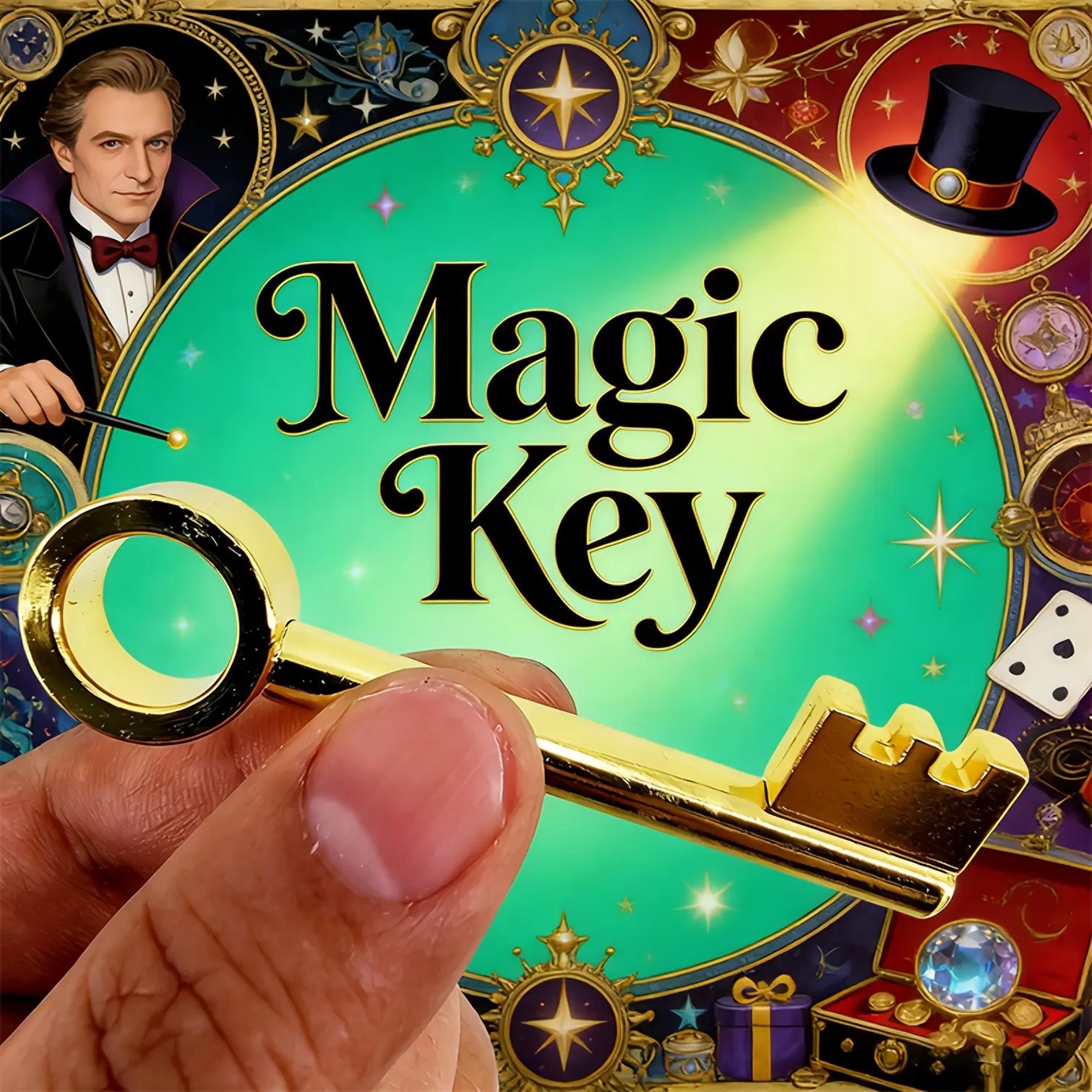 Magic Key | Exclusive Movable Magical Key for Party Events and Games, Amazes Everyone in Just 3 Seconds, Metal, Suitable for Birthday, Anniversary, Bachelor for party, Christmas, Halloween, New Year