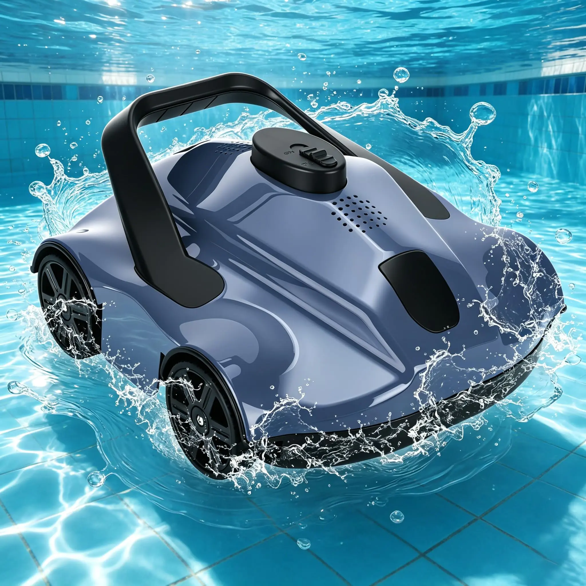 Garvee Robotic Pool Cleaners Cordless Robotic Pool Cleaner for Above Ground Pools - 130 Min Runtime, Self-Charging, Cleans Up to 860 Sq Ft, Lightweight & Portable Design