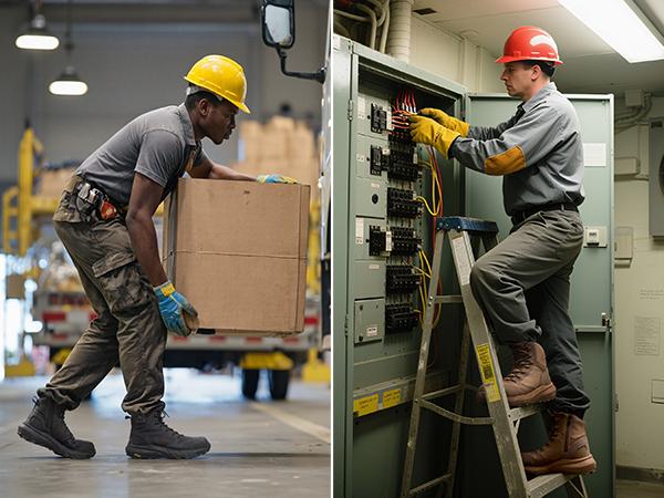 【Nano Composite Toe】NORTIV 8 Men's Composite Toe Work Boots 8'' ASTM F2413-18 Safety Boots with Side Zipper for Construction & Warehouse Metrostrike-Nano Black All Seasons Round Toe Laces Closure - Worker Closed Footwear